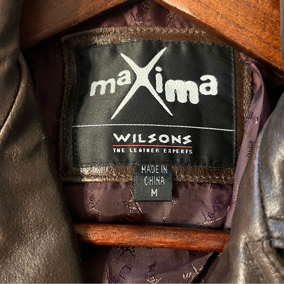Vintage Wilsons Leather Maxima Chocolate Brown Leather Coat Women’s Medium - Picture 3 of 16